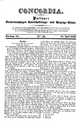 Concordia (Donau-Zeitung) Sonntag 24. Juni 1849