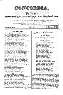 Concordia (Donau-Zeitung) Sonntag 6. Januar 1850