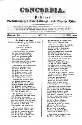 Concordia (Donau-Zeitung) Sonntag 12. Mai 1850