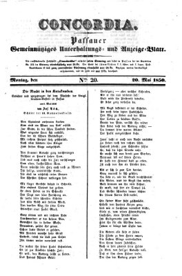 Concordia (Donau-Zeitung) Montag 20. Mai 1850