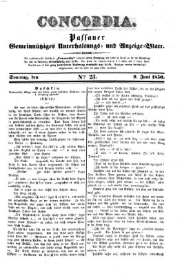 Concordia (Donau-Zeitung) Sonntag 9. Juni 1850