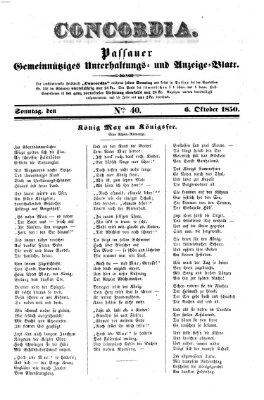 Concordia (Donau-Zeitung) Sonntag 6. Oktober 1850