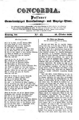 Concordia (Donau-Zeitung) Sonntag 27. Oktober 1850