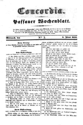 Concordia (Donau-Zeitung) Mittwoch 8. Januar 1851