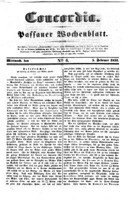 Concordia (Donau-Zeitung) Mittwoch 5. Februar 1851