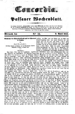 Concordia (Donau-Zeitung) Mittwoch 9. April 1851