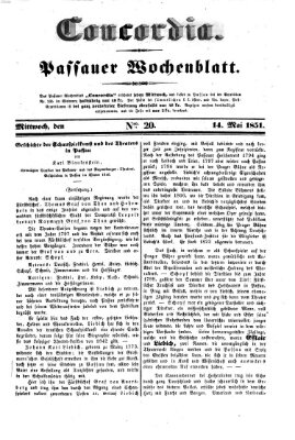 Concordia (Donau-Zeitung) Mittwoch 14. Mai 1851