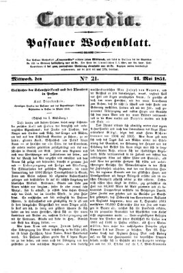 Concordia (Donau-Zeitung) Mittwoch 21. Mai 1851