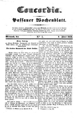 Concordia (Donau-Zeitung) Mittwoch 7. Januar 1852