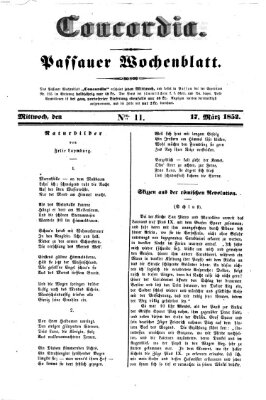 Concordia (Donau-Zeitung) Mittwoch 17. März 1852