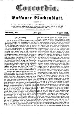 Concordia (Donau-Zeitung) Mittwoch 7. Juli 1852