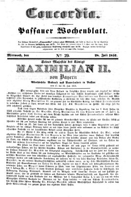 Concordia (Donau-Zeitung) Mittwoch 28. Juli 1852