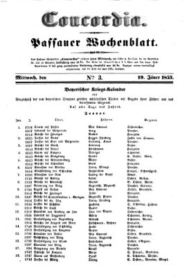 Concordia (Donau-Zeitung) Mittwoch 19. Januar 1853