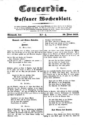 Concordia (Donau-Zeitung) Mittwoch 26. Januar 1853