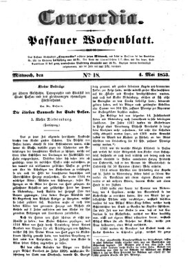 Concordia (Donau-Zeitung) Mittwoch 4. Mai 1853