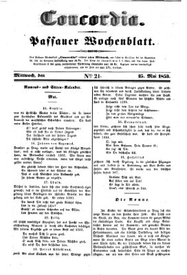 Concordia (Donau-Zeitung) Mittwoch 25. Mai 1853