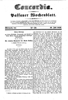 Concordia (Donau-Zeitung) Mittwoch 27. Juli 1853