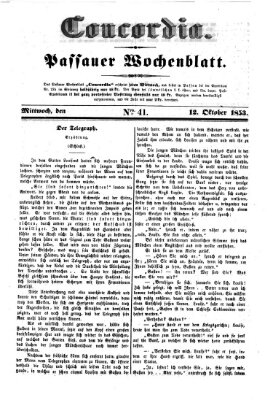 Concordia (Donau-Zeitung) Mittwoch 12. Oktober 1853