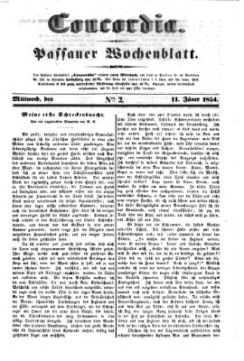 Concordia (Donau-Zeitung) Mittwoch 11. Januar 1854