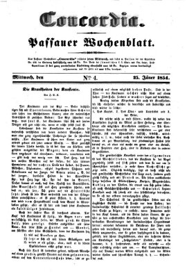 Concordia (Donau-Zeitung) Mittwoch 25. Januar 1854