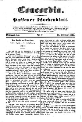 Concordia (Donau-Zeitung) Mittwoch 15. Februar 1854