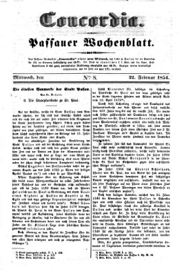 Concordia (Donau-Zeitung) Mittwoch 22. Februar 1854