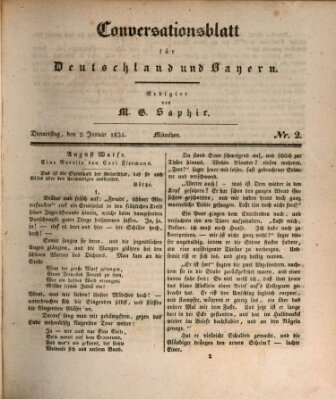 Münchener Conversations-Blatt (Bayer'scher Beobachter) Donnerstag 2. Januar 1834