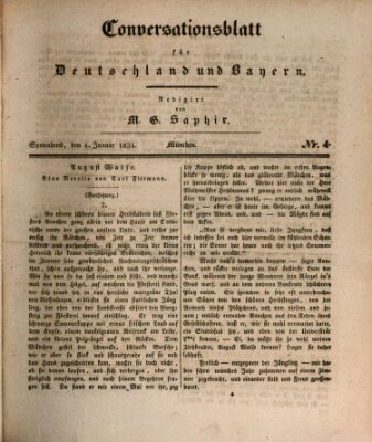 Münchener Conversations-Blatt (Bayer'scher Beobachter) Samstag 4. Januar 1834