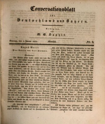 Münchener Conversations-Blatt (Bayer'scher Beobachter) Sonntag 5. Januar 1834