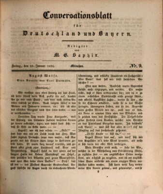 Münchener Conversations-Blatt (Bayer'scher Beobachter) Freitag 10. Januar 1834