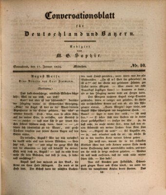 Münchener Conversations-Blatt (Bayer'scher Beobachter) Samstag 11. Januar 1834