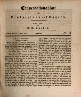 Münchener Conversations-Blatt (Bayer'scher Beobachter) Dienstag 14. Januar 1834