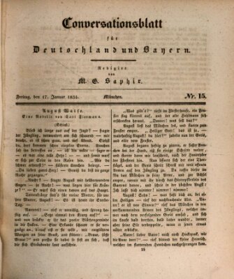 Münchener Conversations-Blatt (Bayer'scher Beobachter) Freitag 17. Januar 1834