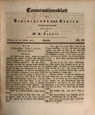 Münchener Conversations-Blatt (Bayer'scher Beobachter) Sonntag 19. Januar 1834