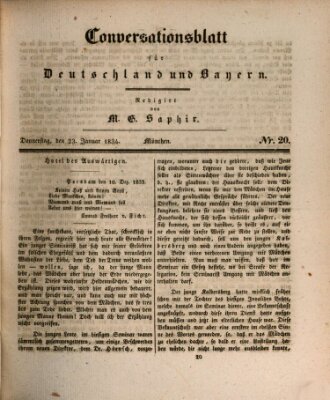 Münchener Conversations-Blatt (Bayer'scher Beobachter) Donnerstag 23. Januar 1834