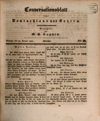 Münchener Conversations-Blatt (Bayer'scher Beobachter) Mittwoch 29. Januar 1834