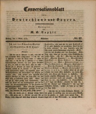 Münchener Conversations-Blatt (Bayer'scher Beobachter) Freitag 7. März 1834