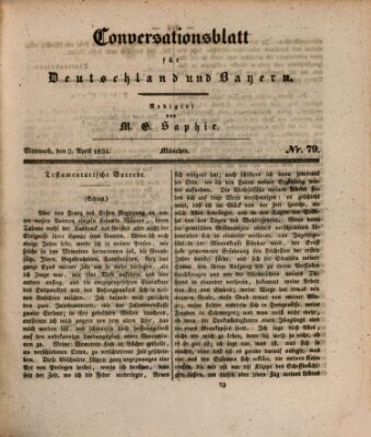 Münchener Conversations-Blatt (Bayer'scher Beobachter) Mittwoch 2. April 1834