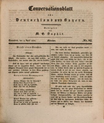 Münchener Conversations-Blatt (Bayer'scher Beobachter) Samstag 5. April 1834