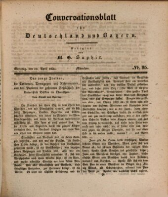 Münchener Conversations-Blatt (Bayer'scher Beobachter) Sonntag 20. April 1834