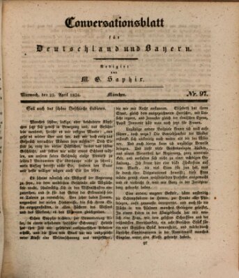 Münchener Conversations-Blatt (Bayer'scher Beobachter) Mittwoch 23. April 1834