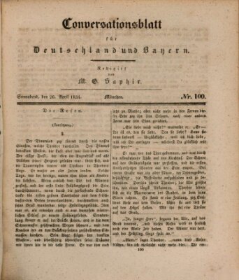 Münchener Conversations-Blatt (Bayer'scher Beobachter) Samstag 26. April 1834