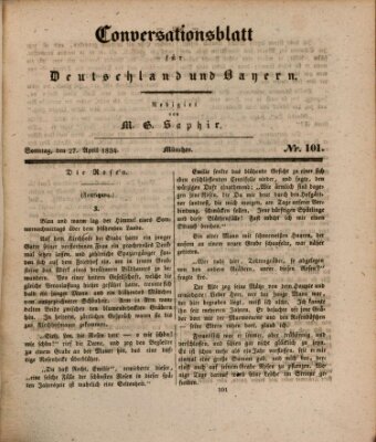 Münchener Conversations-Blatt (Bayer'scher Beobachter) Sonntag 27. April 1834