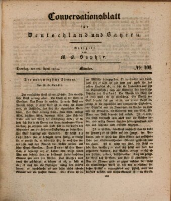 Münchener Conversations-Blatt (Bayer'scher Beobachter) Dienstag 29. April 1834