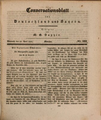 Münchener Conversations-Blatt (Bayer'scher Beobachter) Mittwoch 30. April 1834