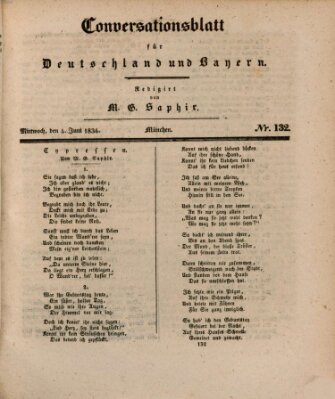 Münchener Conversations-Blatt (Bayer'scher Beobachter) Mittwoch 4. Juni 1834