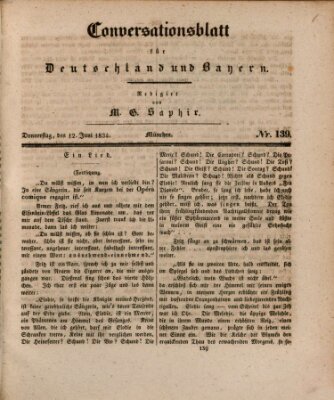 Münchener Conversations-Blatt (Bayer'scher Beobachter) Donnerstag 12. Juni 1834