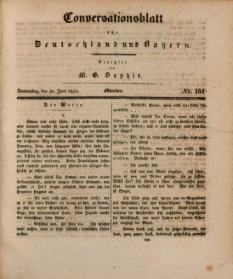 Münchener Conversations-Blatt (Bayer'scher Beobachter) Donnerstag 26. Juni 1834