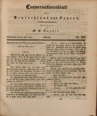 Münchener Conversations-Blatt (Bayer'scher Beobachter) Samstag 28. Juni 1834