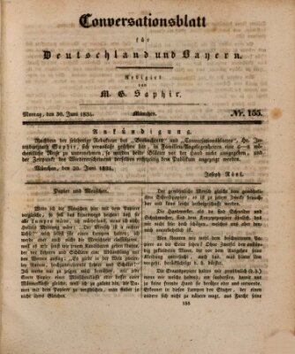 Münchener Conversations-Blatt (Bayer'scher Beobachter) Montag 30. Juni 1834